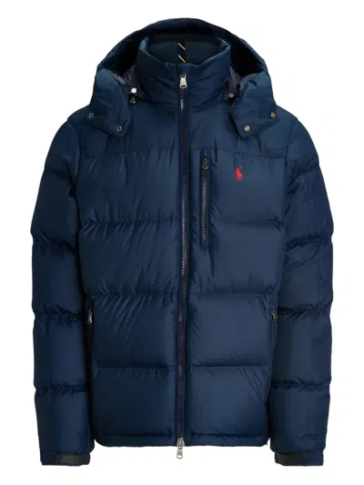 Polo Ralph Lauren Gorham Water-repellent Ripstop Fabric Down Jacket Clothing In Blue