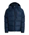 Polo Ralph Lauren Gorham Water-repellent Ripstop Fabric Down Jacket Clothing In Blue
