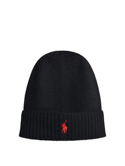 Polo Ralph Lauren Black Wool Beanie