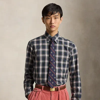 Polo Ralph Lauren Graduate Classic Fit Plaid Poplin Shirt In Green Navy Multi