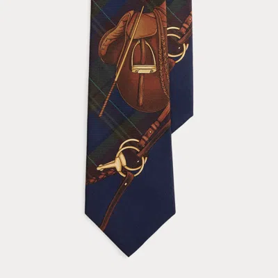 Polo Ralph Lauren Graduate Equestrian-plaid Silk Tie In Multi