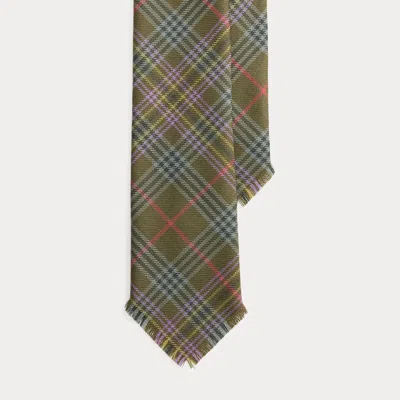 Polo Ralph Lauren Graduate Fringe Tartan Tie In Green Multi