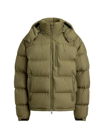 Polo Ralph Lauren Ripstop Hooded Down Jacket In Green