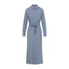 Polo Ralph Lauren Graison Light Blue Linen Long Dress