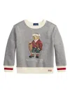 Polo Ralph Lauren Polo Bear Sweatshirt In Grey/ivory In Gray