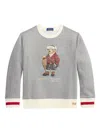 Polo Ralph Lauren Graphic Crew-neck Sweatshirt In Gray