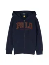 Polo Ralph Lauren Logo-embroidered Cotton Hoodie In Blue