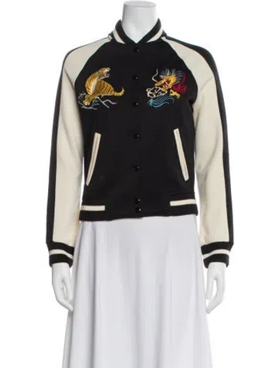 Pre-owned Polo Ralph Lauren Graphic Print Bomber Jacket In Multi