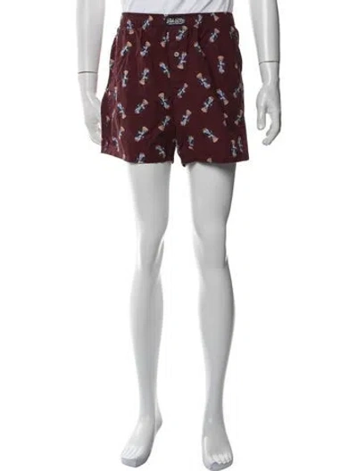 Pre-owned Polo Ralph Lauren Graphic Print Boxers In Red