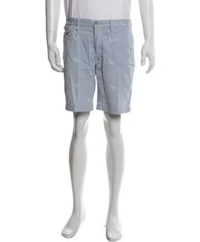 Pre-owned Polo Ralph Lauren Graphic Print Chino Shorts In Blue