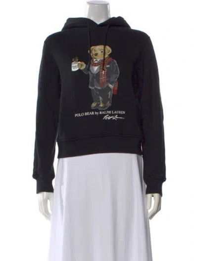 Pre-owned Polo Ralph Lauren Graphic Print Crew Neck Hoodie