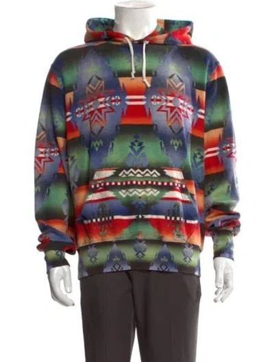 Pre-owned Polo Ralph Lauren Graphic Print Crew Neck Pullover In Multi