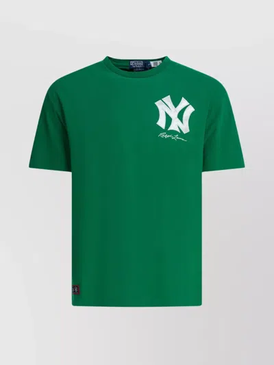 Polo Ralph Lauren Graphic Print Crew Neck Short Sleeves T-shirts In Green