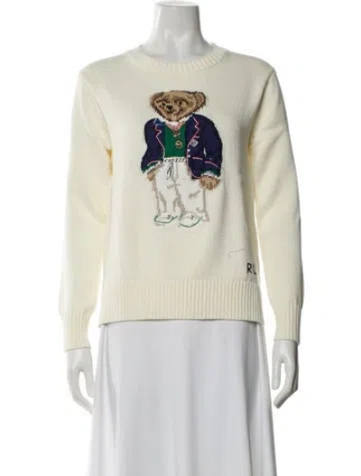 Pre-owned Polo Ralph Lauren Graphic Print Crew Neck Sweater In Multi