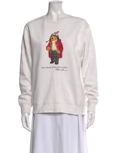 Pre-owned Polo Ralph Lauren Graphic Print Crew Neck Sweatshirt In Multicolor