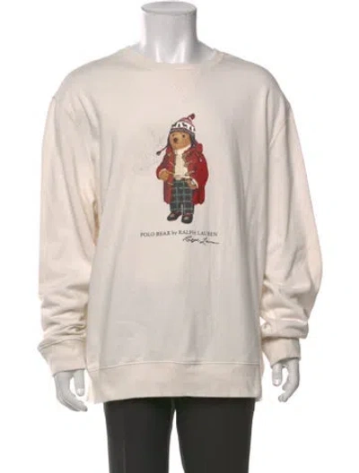 Pre-owned Polo Ralph Lauren Graphic Print Crew Neck Sweatshirt In Neutral