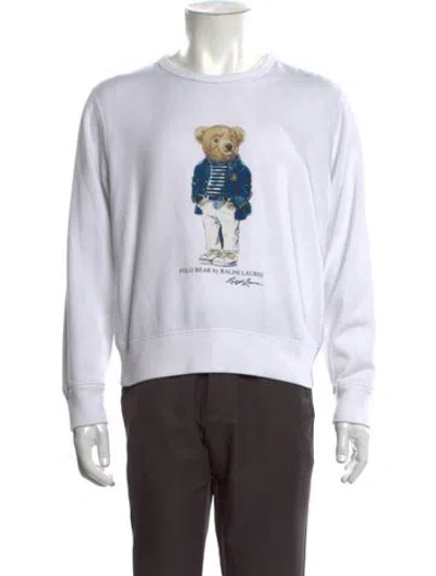 Pre-owned Polo Ralph Lauren Graphic Print Crew Neck Sweatshirt In Neutral