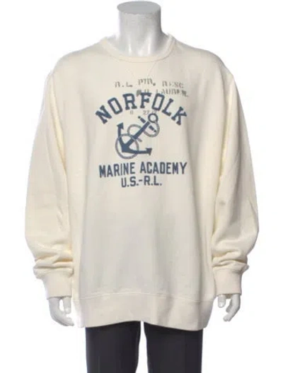 Pre-owned Polo Ralph Lauren Graphic Print Crew Neck Sweatshirt W/ Tags In Neutral