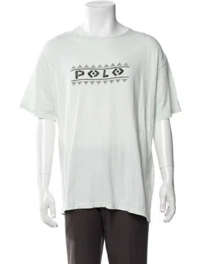 Pre-owned Polo Ralph Lauren Graphic Print Crew Neck T-shirt In Green