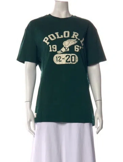 Pre-owned Polo Ralph Lauren Graphic Print Crew Neck T-shirt W/ Tags In Green