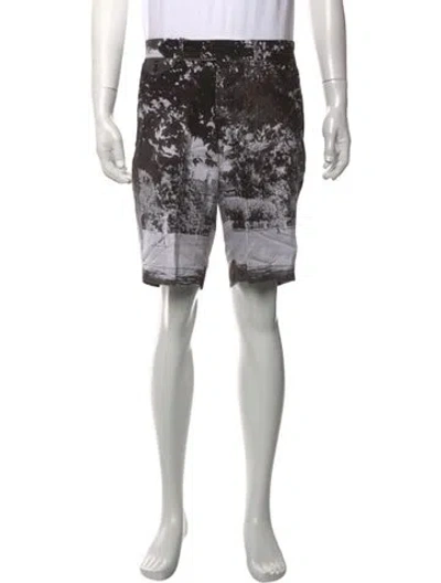 Pre-owned Polo Ralph Lauren Graphic Print Denim Shorts In Multicolor