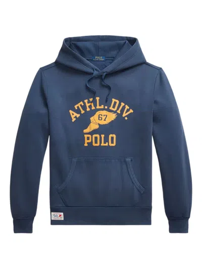 Polo Ralph Lauren Graphic-print Hoodie In Blue