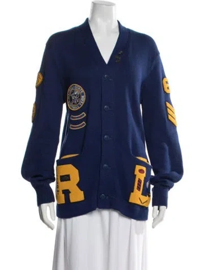 Pre-owned Polo Ralph Lauren Graphic Print Jacket In Blue