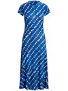 Polo Ralph Lauren Linen Maxi Dress In Blue