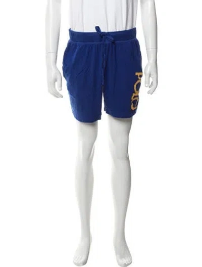 Pre-owned Polo Ralph Lauren Graphic Print Lounge Bottoms In Blue