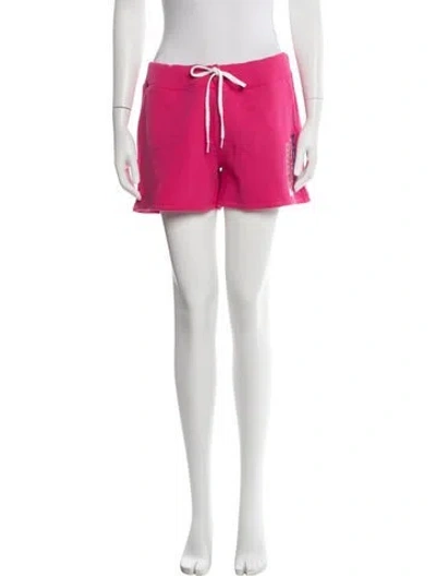 Pre-owned Polo Ralph Lauren Graphic Print Mini Shorts In Pink
