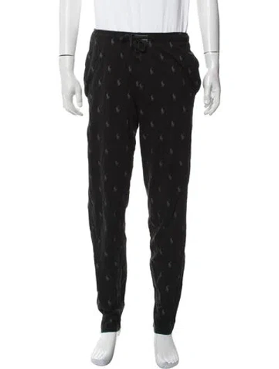 Pre-owned Polo Ralph Lauren Graphic Print Pajama Bottoms In Black