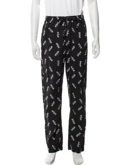 Pre-owned Polo Ralph Lauren Graphic Print Pajama Bottoms In Black