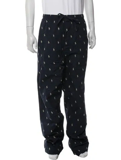 Pre-owned Polo Ralph Lauren Graphic Print Pajama Bottoms In Blue