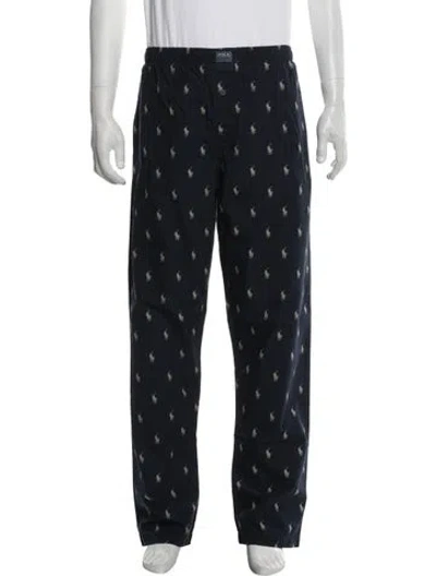 Pre-owned Polo Ralph Lauren Graphic Print Pajama Bottoms In Blue