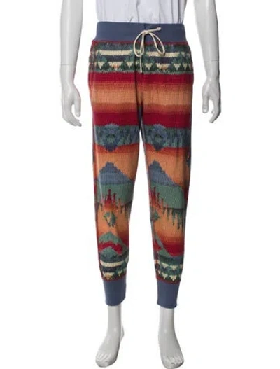 Pre-owned Polo Ralph Lauren Graphic Print Pajama Bottoms In Green