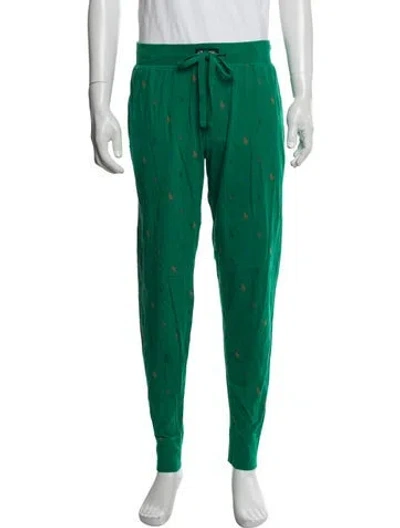Pre-owned Polo Ralph Lauren Graphic Print Pajama Bottoms In Green