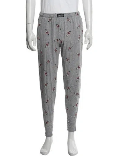 Pre-owned Polo Ralph Lauren Graphic Print Pajama Bottoms In Grey