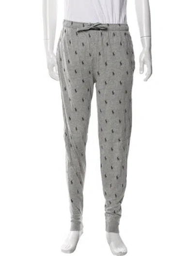 Pre-owned Polo Ralph Lauren Graphic Print Pajama Bottoms In Grey