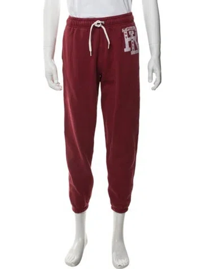 Pre-owned Polo Ralph Lauren Graphic Print Pajama Bottoms In Red