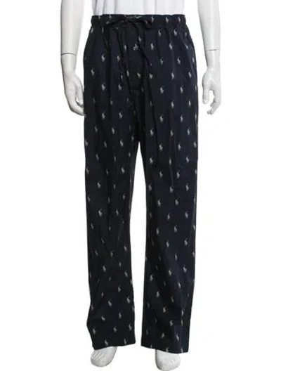 Pre-owned Polo Ralph Lauren Graphic Print Pajama Bottoms W/ Tags In Black/blue