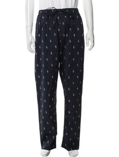 Pre-owned Polo Ralph Lauren Graphic Print Pajama Bottoms W/ Tags In Blue