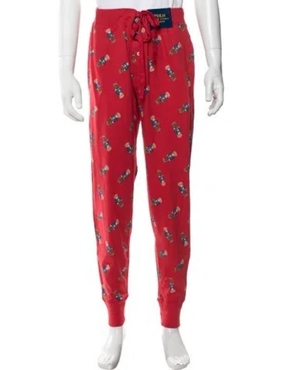 Pre-owned Polo Ralph Lauren Graphic Print Pajama Bottoms W/ Tags In Red