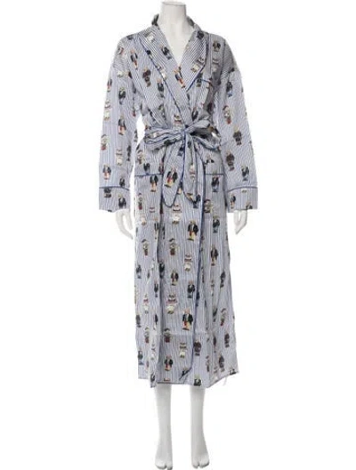 Pre-owned Polo Ralph Lauren Graphic Print Pajamas W/ Tags In Blue