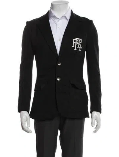 Pre-owned Polo Ralph Lauren Graphic Print Peacoat In Gray