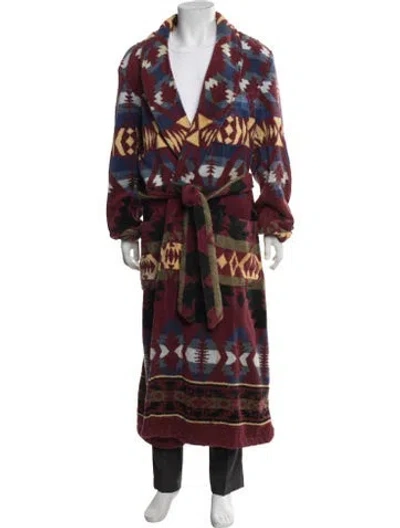 Pre-owned Polo Ralph Lauren Graphic Print Robe In Red