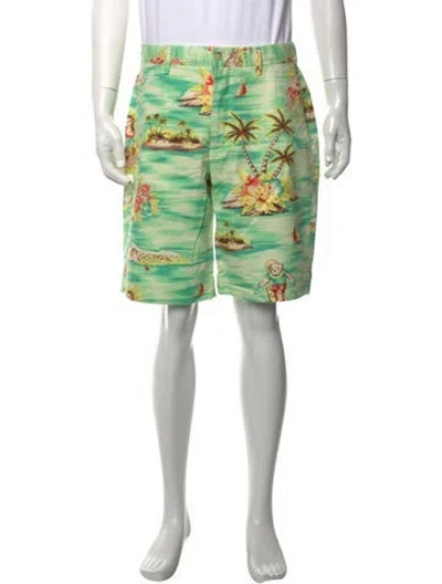 Pre-owned Polo Ralph Lauren Graphic Print Shorts W/ Tags In Green