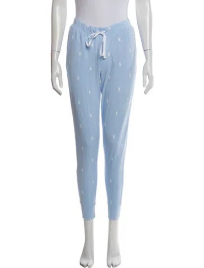 Pre-owned Polo Ralph Lauren Graphic Print Sweatpants In Blue