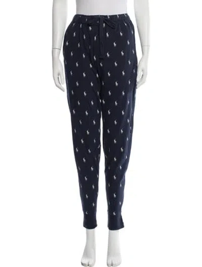Pre-owned Polo Ralph Lauren Graphic Print Sweatpants In Blue