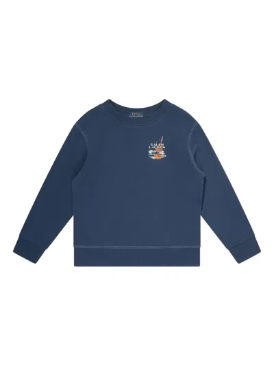 Polo Ralph Lauren Kids' Graphic-print Sweatshirt In Blue