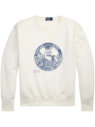 Polo Ralph Lauren Graphic-print Sweatshirt In White